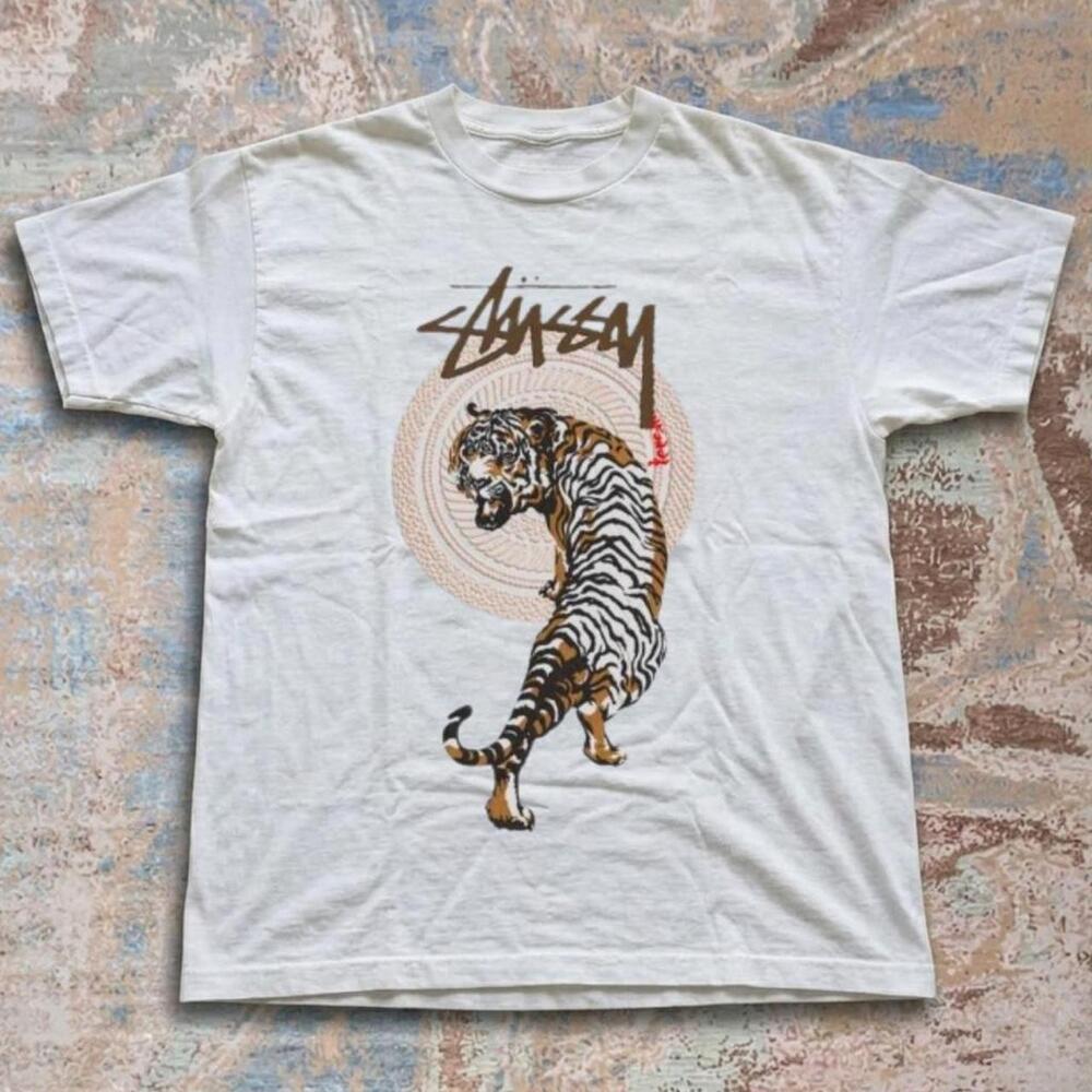 StSsy White Tiger Tee 1